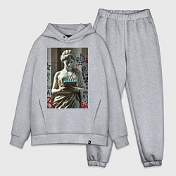 Мужской костюм оверсайз Стрит арт и античность, цвет: меланж