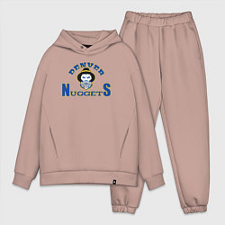 Мужской костюм оверсайз Denver Nuggets man, цвет: пыльно-розовый