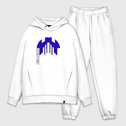 Мужской костюм оверсайз Cortex синий чёрная обводка aneurism iv