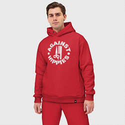 Мужской костюм оверсайз Против хиппи, цвет: красный — фото 2