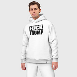 Мужской костюм оверсайз Trump fuck, цвет: белый — фото 2