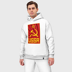 Мужской костюм оверсайз USSR style, цвет: белый — фото 2
