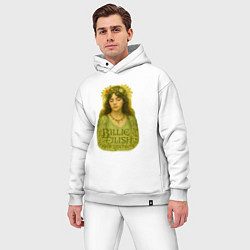 Мужской костюм оверсайз Билли Айлиш с венком из цветов на голове, цвет: белый — фото 2