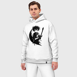 Мужской костюм оверсайз Художник с кистью аниме, цвет: белый — фото 2