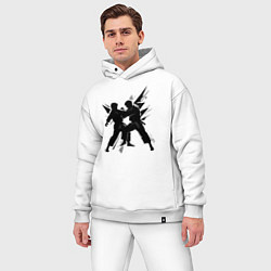 Мужской костюм оверсайз Дзюдо поединок, цвет: белый — фото 2