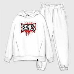 Мужской костюм оверсайз Логотип Bones, цвет: белый