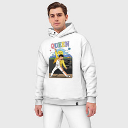Мужской костюм оверсайз Queen мультяшный стиль, цвет: белый — фото 2