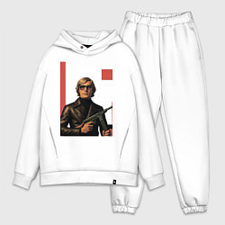 Мужской костюм оверсайз Мужчина с автоматом ретрофутуризм поп-арт 1970-е