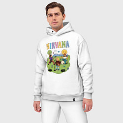 Мужской костюм оверсайз Nirvana, мультяшный стиль, цвет: белый — фото 2
