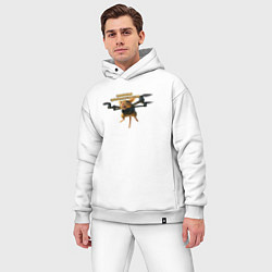 Мужской костюм оверсайз Mousini Quadrocoptini, цвет: белый — фото 2