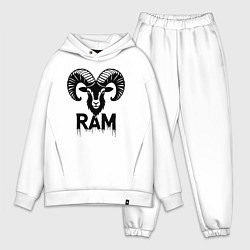 Мужской костюм оверсайз Черный баран с рогами