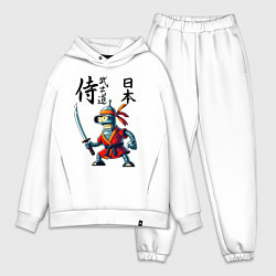 Мужской костюм оверсайз Bender bending robot with katana - samurai, цвет: белый