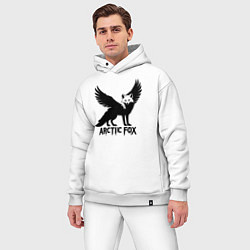 Мужской костюм оверсайз Арктический лис-феникс, цвет: белый — фото 2