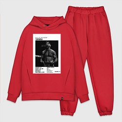 Мужской костюм оверсайз Илия Топурия постер, цвет: красный