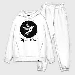 Мужской костюм оверсайз Воробей в круге