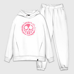 Мужской костюм оверсайз Дольфламинго эмблема, цвет: белый