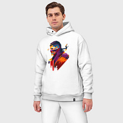 Мужской костюм оверсайз Джонни Кейдж, цвет: белый — фото 2