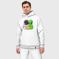 Мужской костюм оверсайз Наша луна, цвет: белый — фото 2