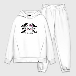 Мужской костюм оверсайз Готическое очарование - приведение, цвет: белый