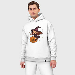 Мужской костюм оверсайз Маленькая ведьмочка, цвет: белый — фото 2