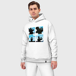 Мужской костюм оверсайз Depeche Mode world in my eyes, цвет: белый — фото 2