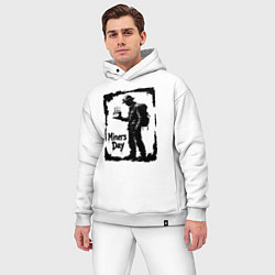 Мужской костюм оверсайз Шахтерский праздник, цвет: белый — фото 2