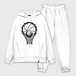 Мужской костюм оверсайз Кольцо испытаний, цвет: белый