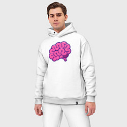 Мужской костюм оверсайз Pinky brain, цвет: белый — фото 2