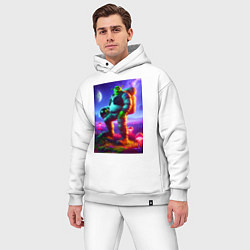 Мужской костюм оверсайз Космонавт Шрек на похожей планете, цвет: белый — фото 2