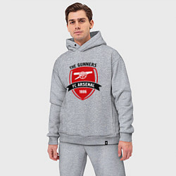 Мужской костюм оверсайз FC Arsenal: The Gunners, цвет: меланж — фото 2
