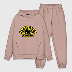 Мужской костюм оверсайз HC Boston Bruins Label, цвет: пыльно-розовый