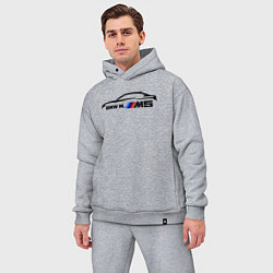 Мужской костюм оверсайз BMW M5, цвет: меланж — фото 2