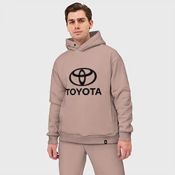 Мужской костюм оверсайз Toyota Logo, цвет: пыльно-розовый — фото 2