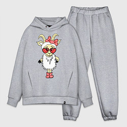 Мужской костюм оверсайз Козочка, цвет: меланж