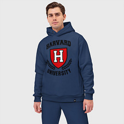 Мужской костюм оверсайз Harvard University, цвет: тёмно-синий — фото 2