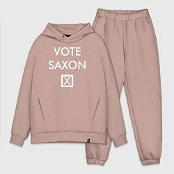 Мужской костюм оверсайз Vote Saxon, цвет: пыльно-розовый