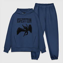 Мужской костюм оверсайз Led Zeppelin Swan, цвет: тёмно-синий