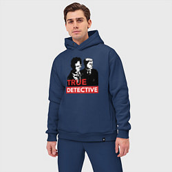 Мужской костюм оверсайз True Detective, цвет: тёмно-синий — фото 2