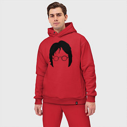 Мужской костюм оверсайз John Lennon: Minimalism, цвет: красный — фото 2