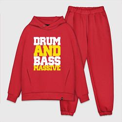 Мужской костюм оверсайз DRUM AND BASS MASSIVE, цвет: красный