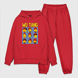 Мужской костюм оверсайз Wu-Tang Clan Faces, цвет: красный