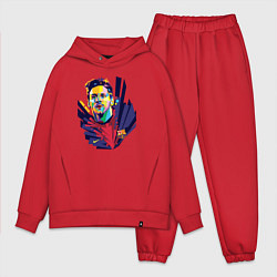Мужской костюм оверсайз Messi Art, цвет: красный