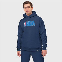 Мужской костюм оверсайз NBA, цвет: тёмно-синий — фото 2