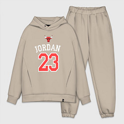 Мужской костюм оверсайз Jordan 23, цвет: миндальный