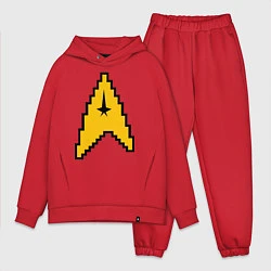 Мужской костюм оверсайз Star Trek: 8 bit, цвет: красный