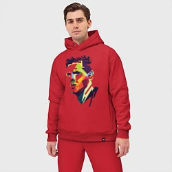 Мужской костюм оверсайз Lionel Messi: fun-art, цвет: красный — фото 2