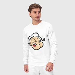 Костюм хлопковый мужской Popeye Face, цвет: белый — фото 2