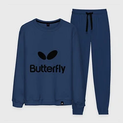 Костюм хлопковый мужской Butterfly Logo, цвет: тёмно-синий