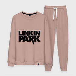 Костюм хлопковый мужской Linkin Park, цвет: пыльно-розовый