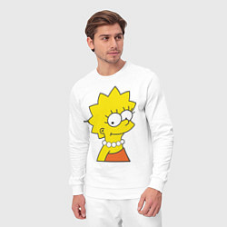 Костюм хлопковый мужской Lisa Simpson, цвет: белый — фото 2